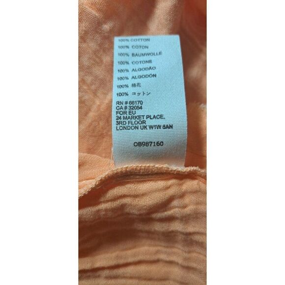 Free People‎ Tunic Top Orange Mystery Land Shirt Coral Size Small - Picture 11 of 11